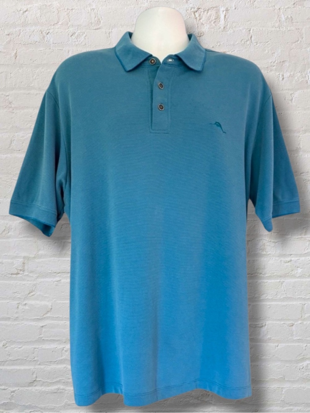 Tommy Bahama Men’s Polo Shirt XL — Soft Modal Blend in Teal Blue